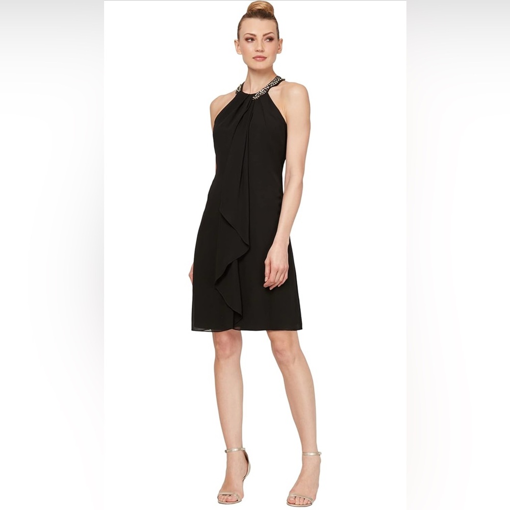 NWT! Size 14, Women's Jewel Halter Neckline Cocktail
